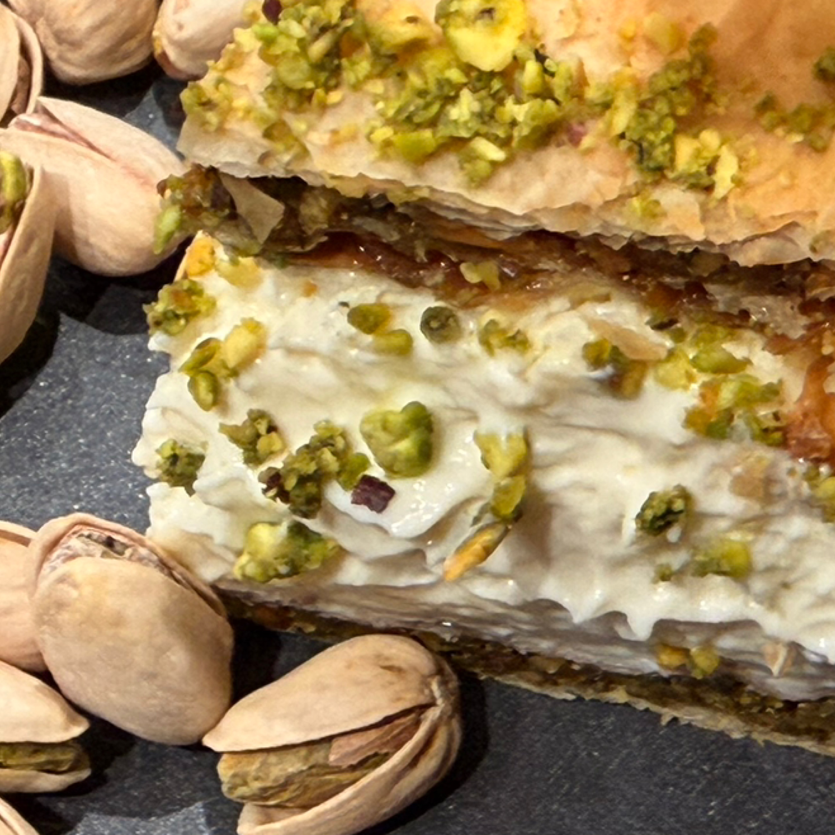 Baklava Cheesecake Slice