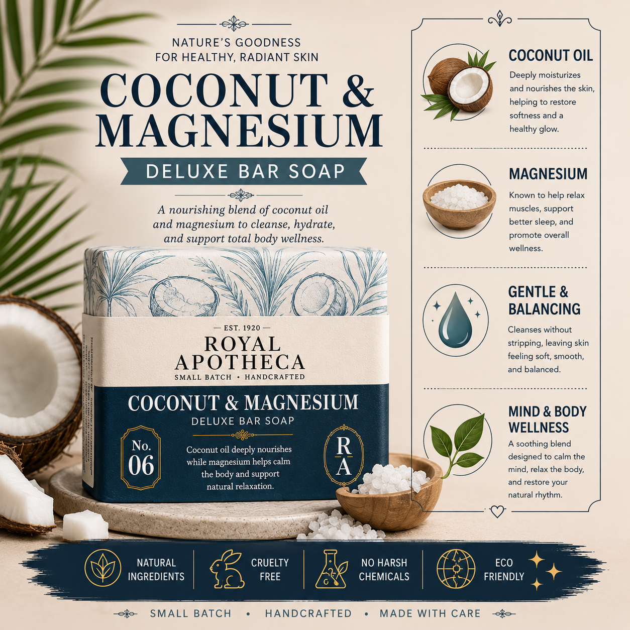 Coconut & Magnesium - No.06 - Deluxe Bar Soap