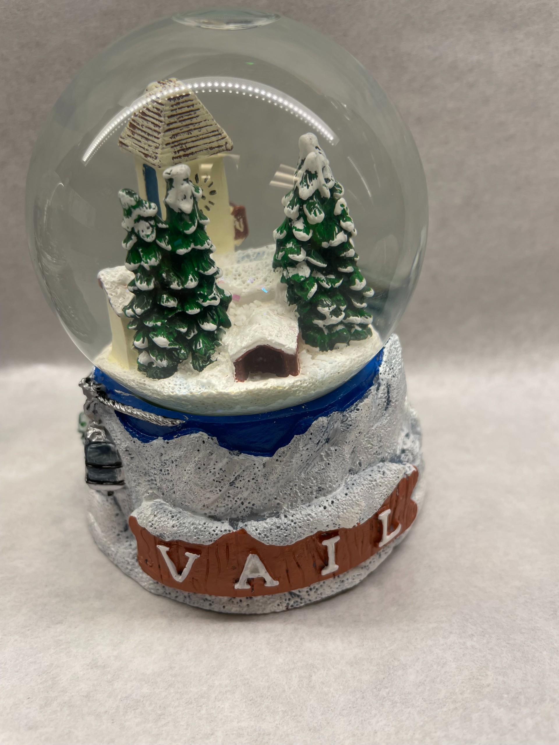 Vail Village White Snowglobe
