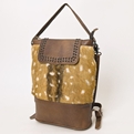 AD Hand Tooled Leather Hide Handbag