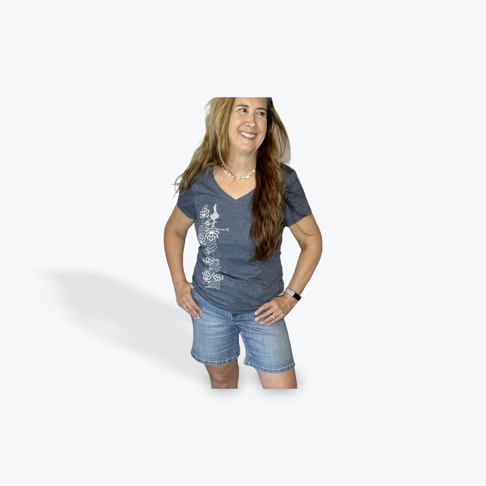 Up The Side Saguaro-VNeck