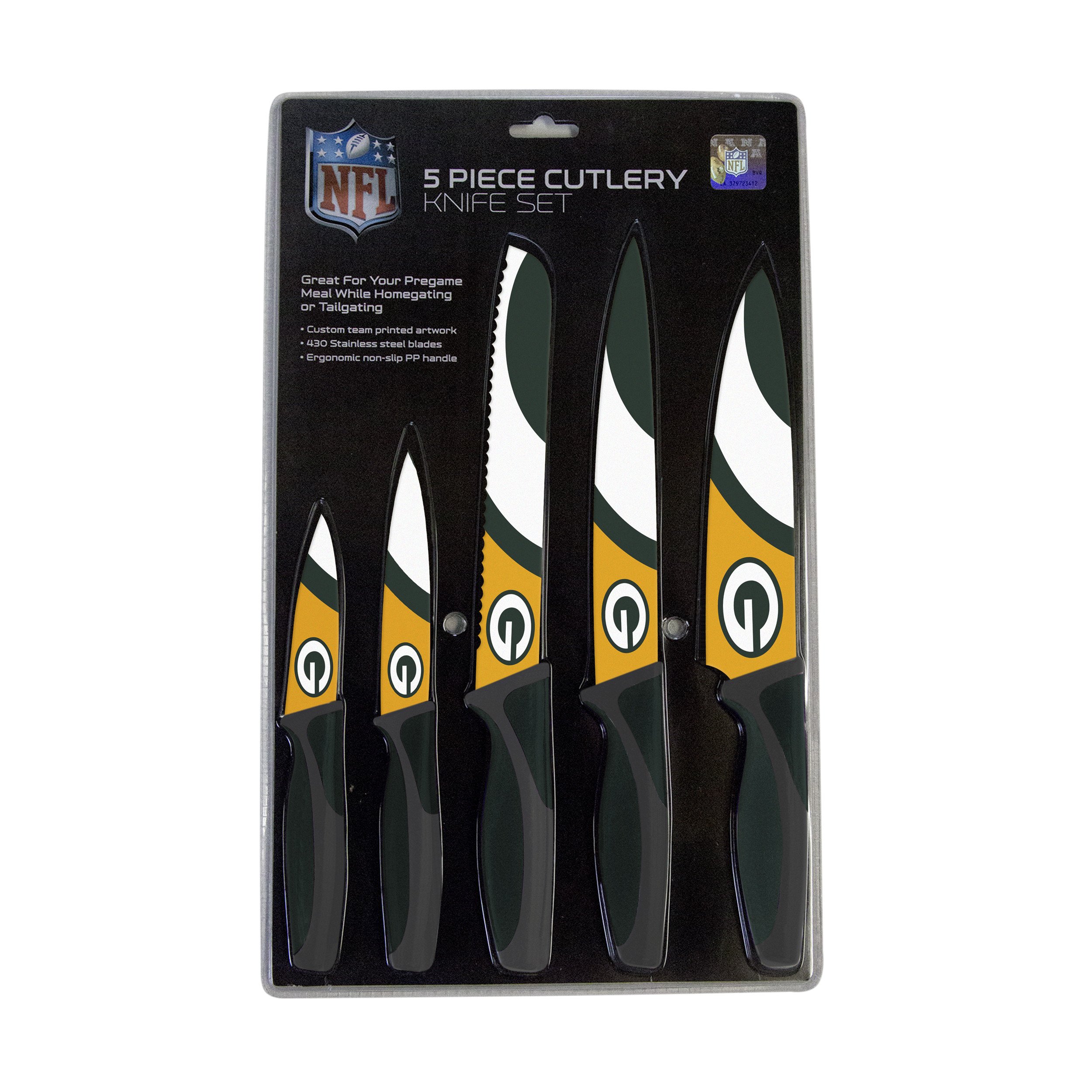 Green Bay Packers Kitchen Knife Set - 5 Pack