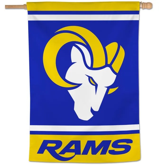 Los Angeles Rams 2026 Secondary Logo Wordmark Vertical House Flag 28x40"