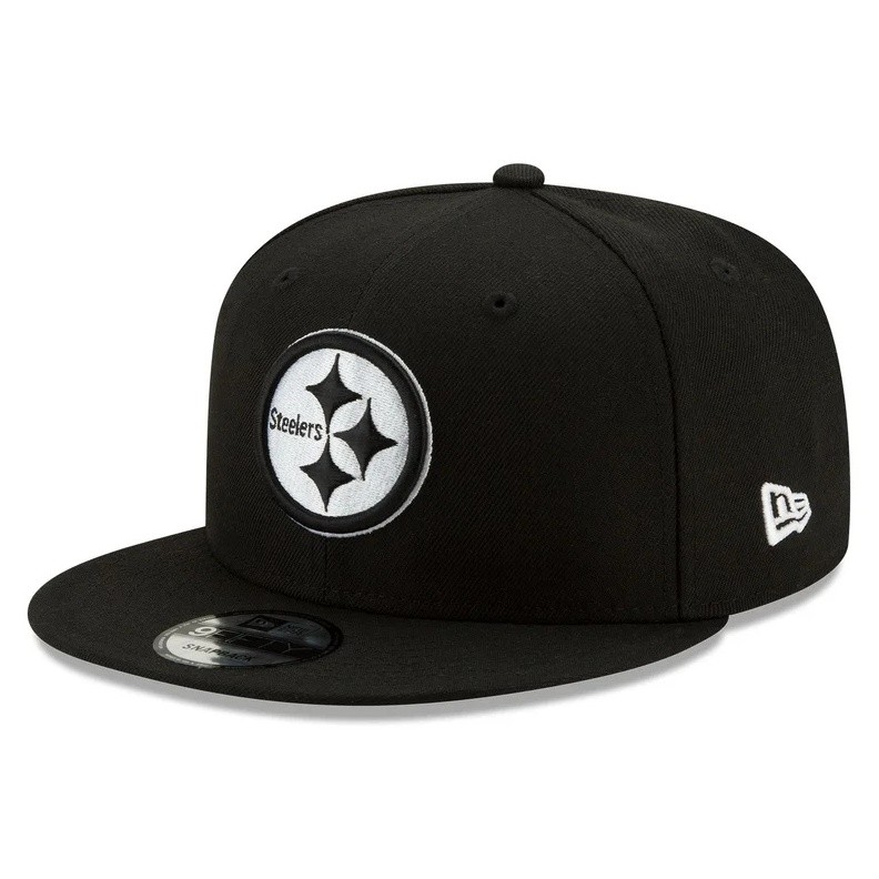 Pittsburgh Steelers Black and White New Era 9FIFTY Snapback Hat