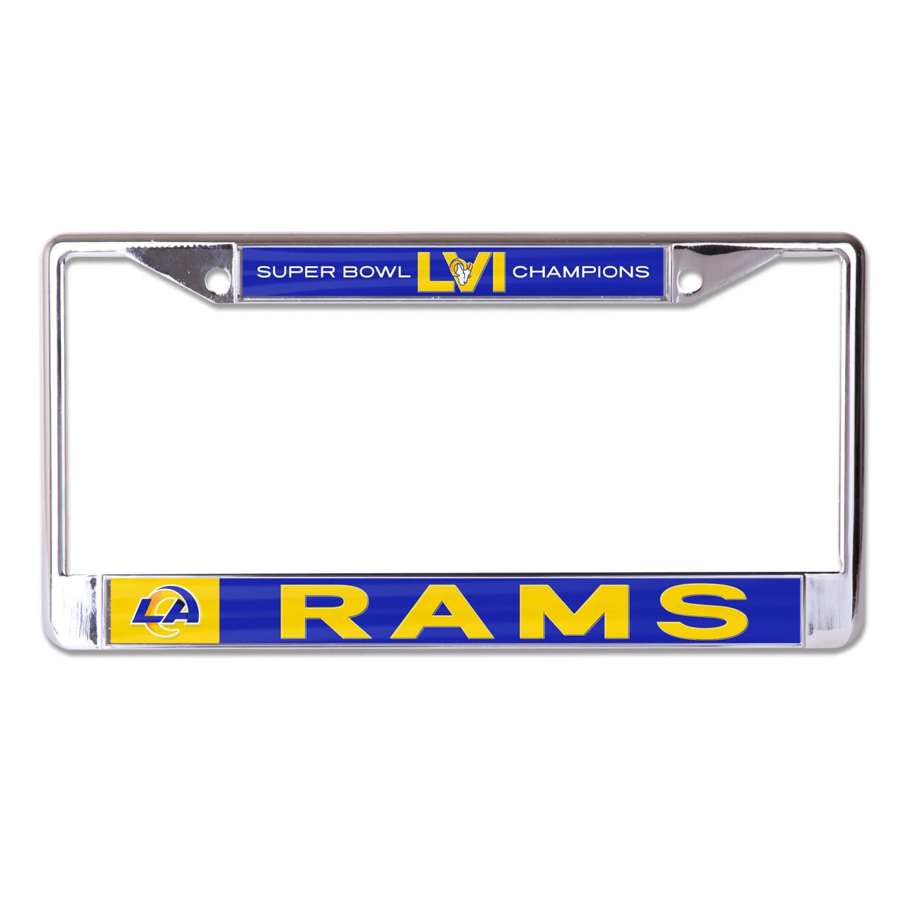 Los Angeles Rams Super Bowl LVI Champions Chrome License Plate Frame