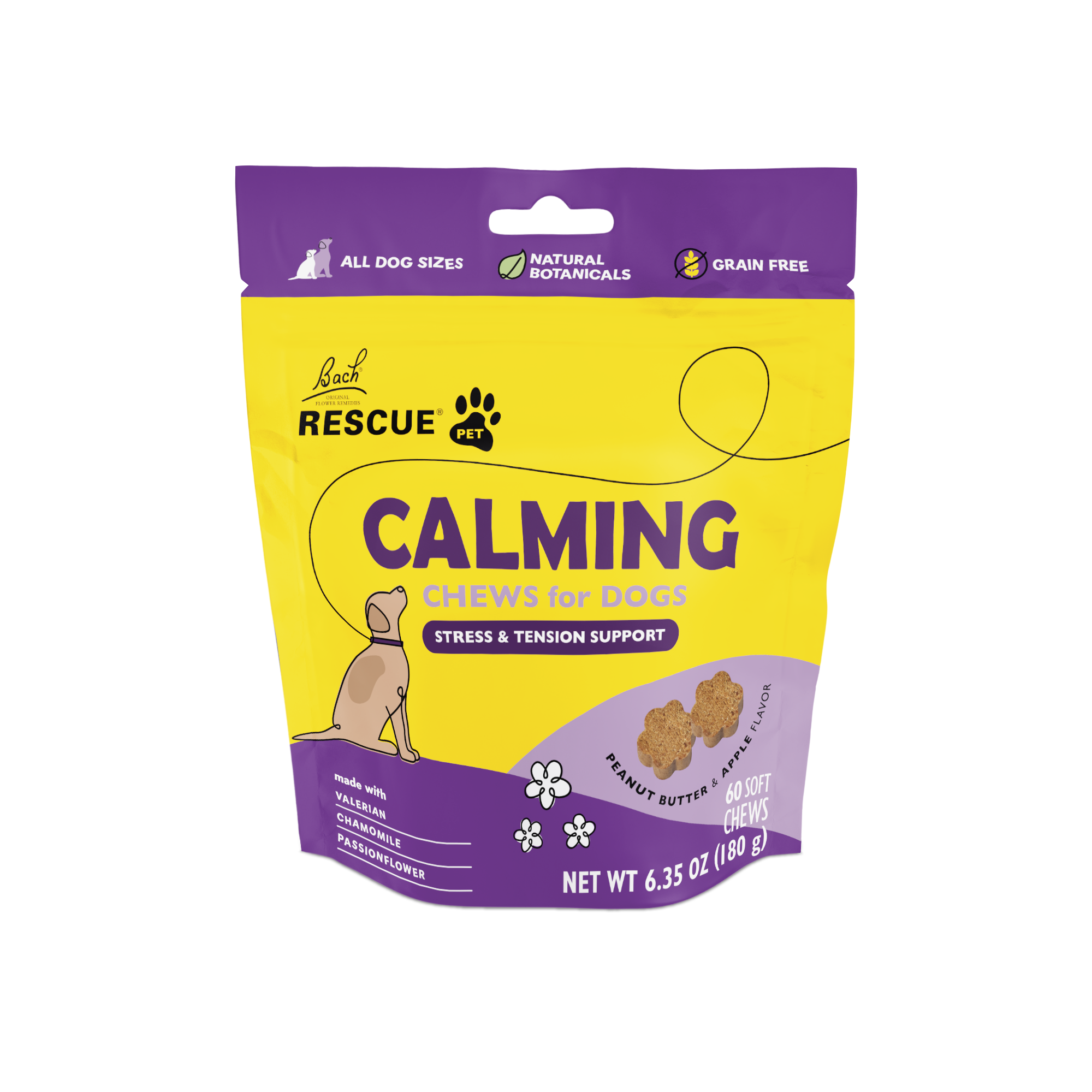 RESCUE Pet Calming Chews for Dog 60 count