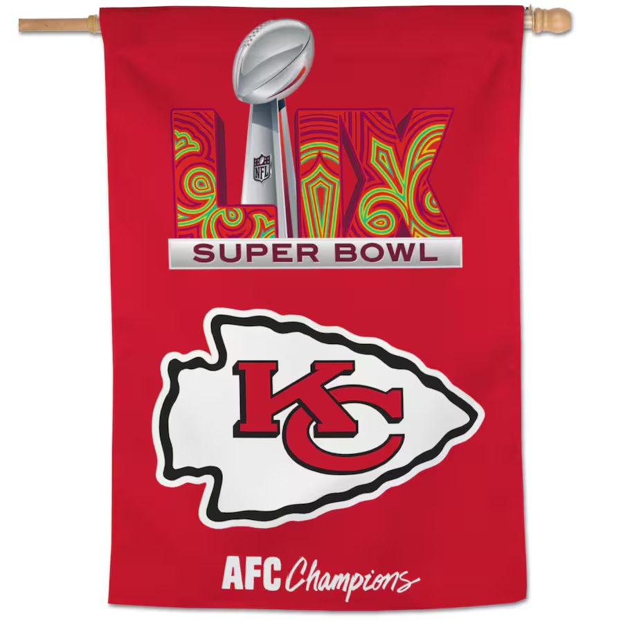 Kansas City Chiefs Super Bowl LIX Vertical House Flag