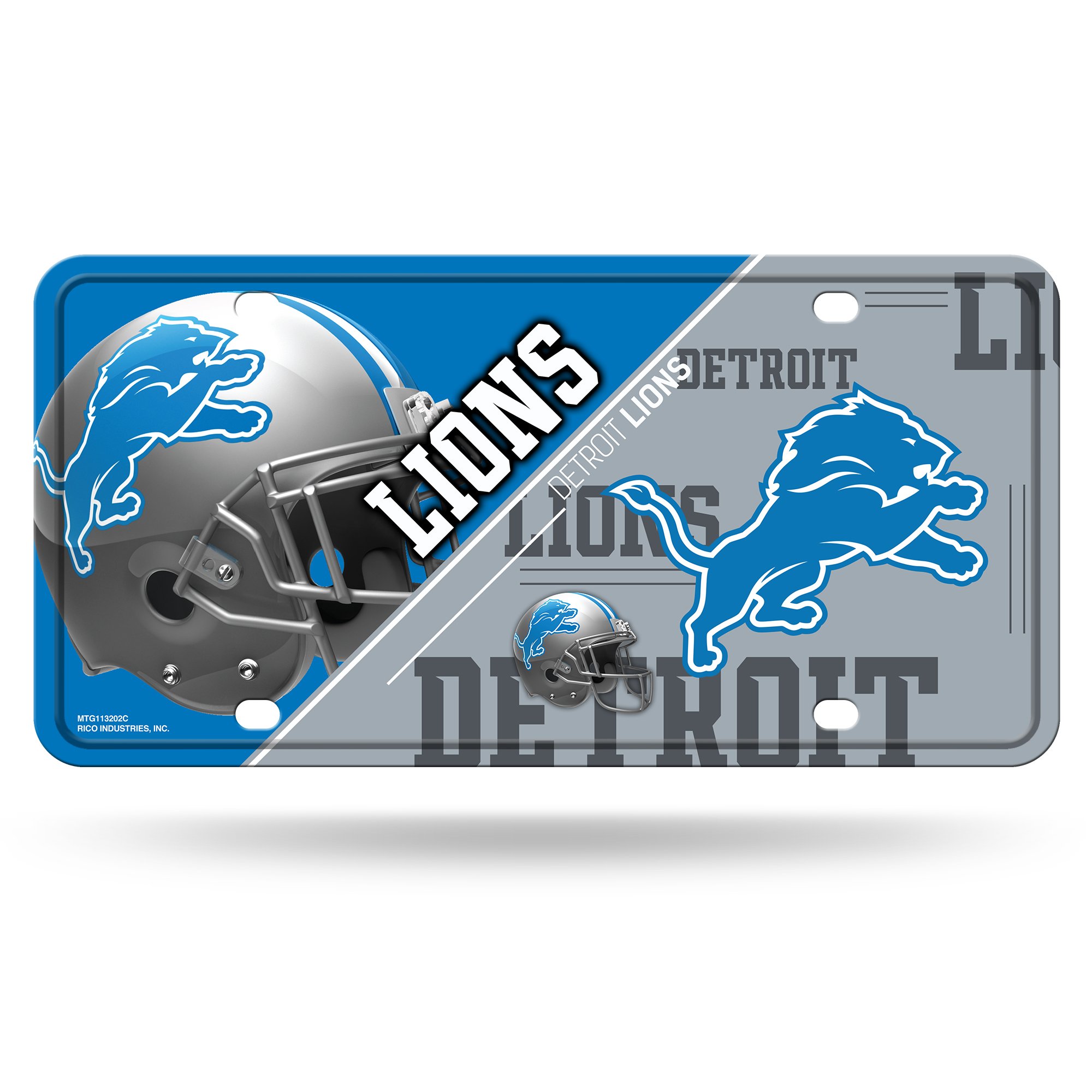 Detroit Lions Metal License Plate