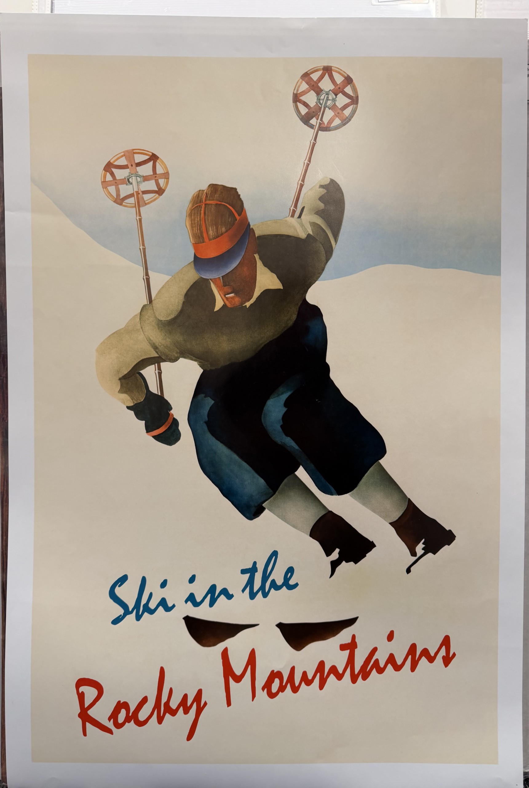 Ski In The Rocky Mountains Poster 22"x33"