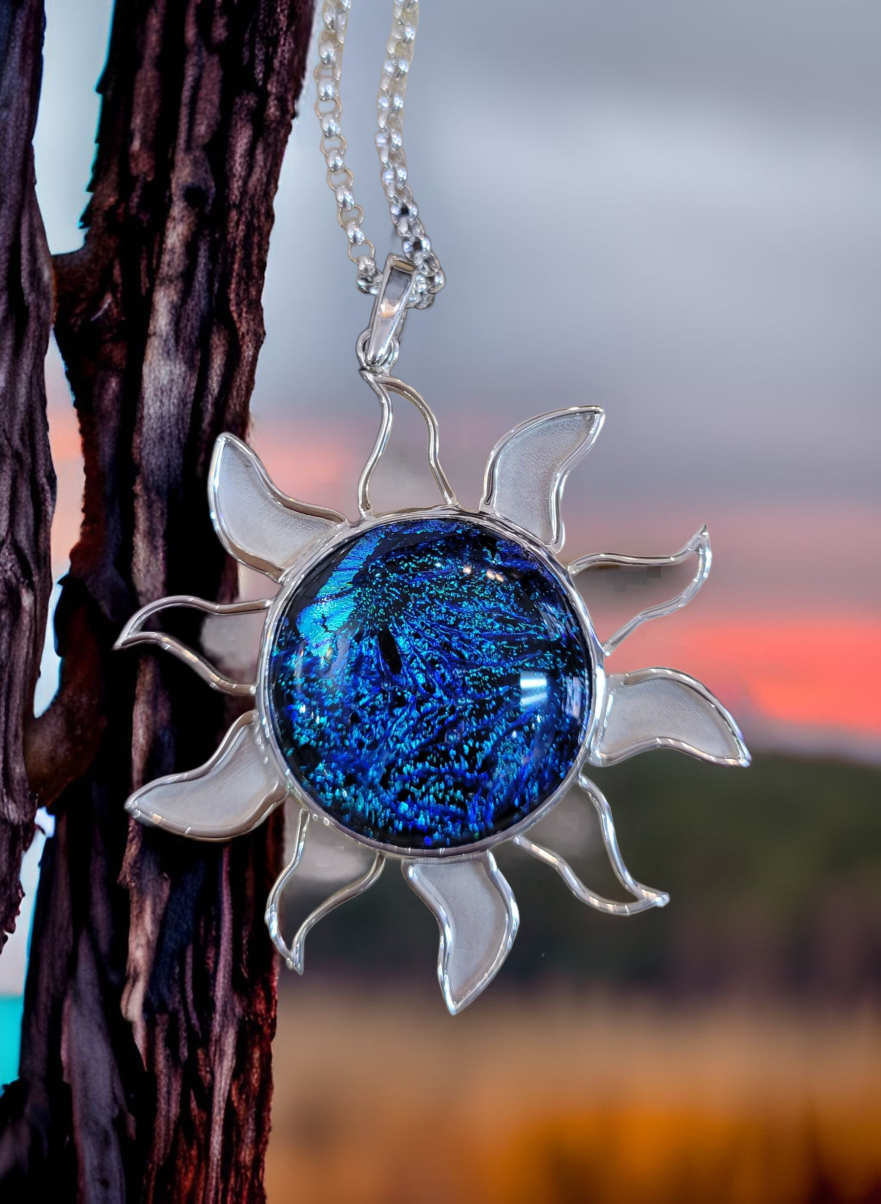 Cremation Sunburst Pendant by Moss Creek Art