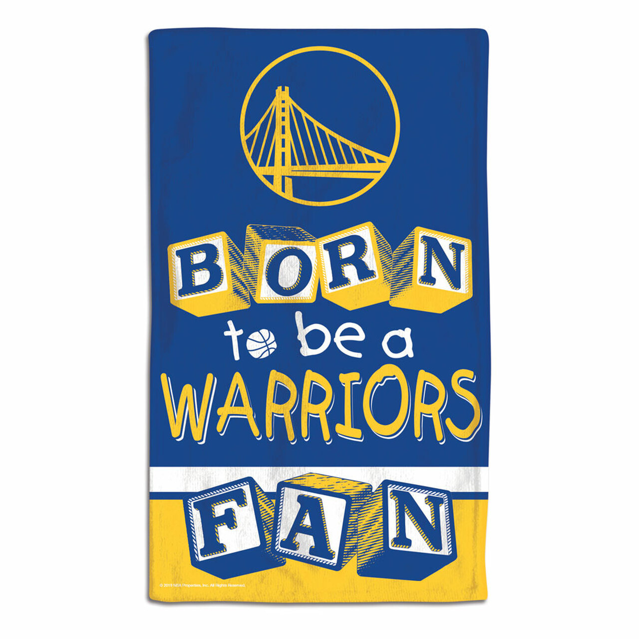 Golden State Warriors Baby Burp Cloth 10x17"