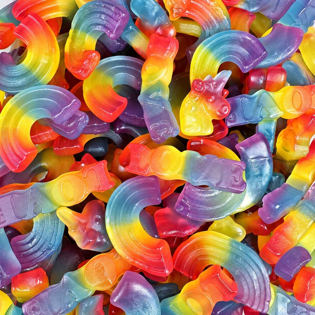 Katjes Rainbow Unicorn Love Assorted Gummy Fruit  Candy 24.7 oz