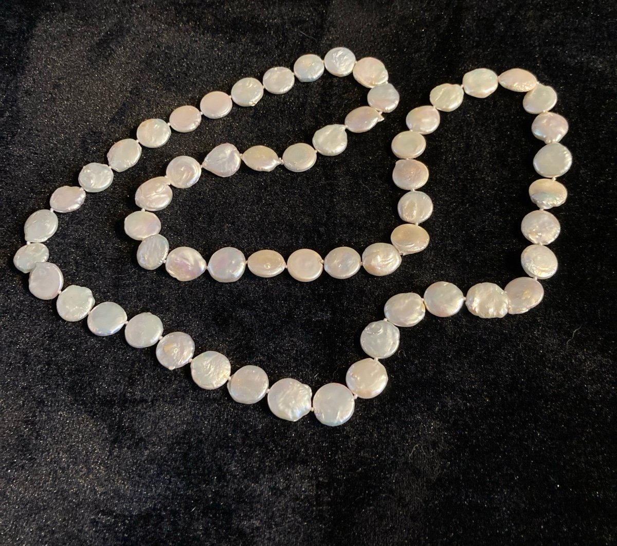 Baroque Lustre Coin Pearl Necklace 20β Beautiful