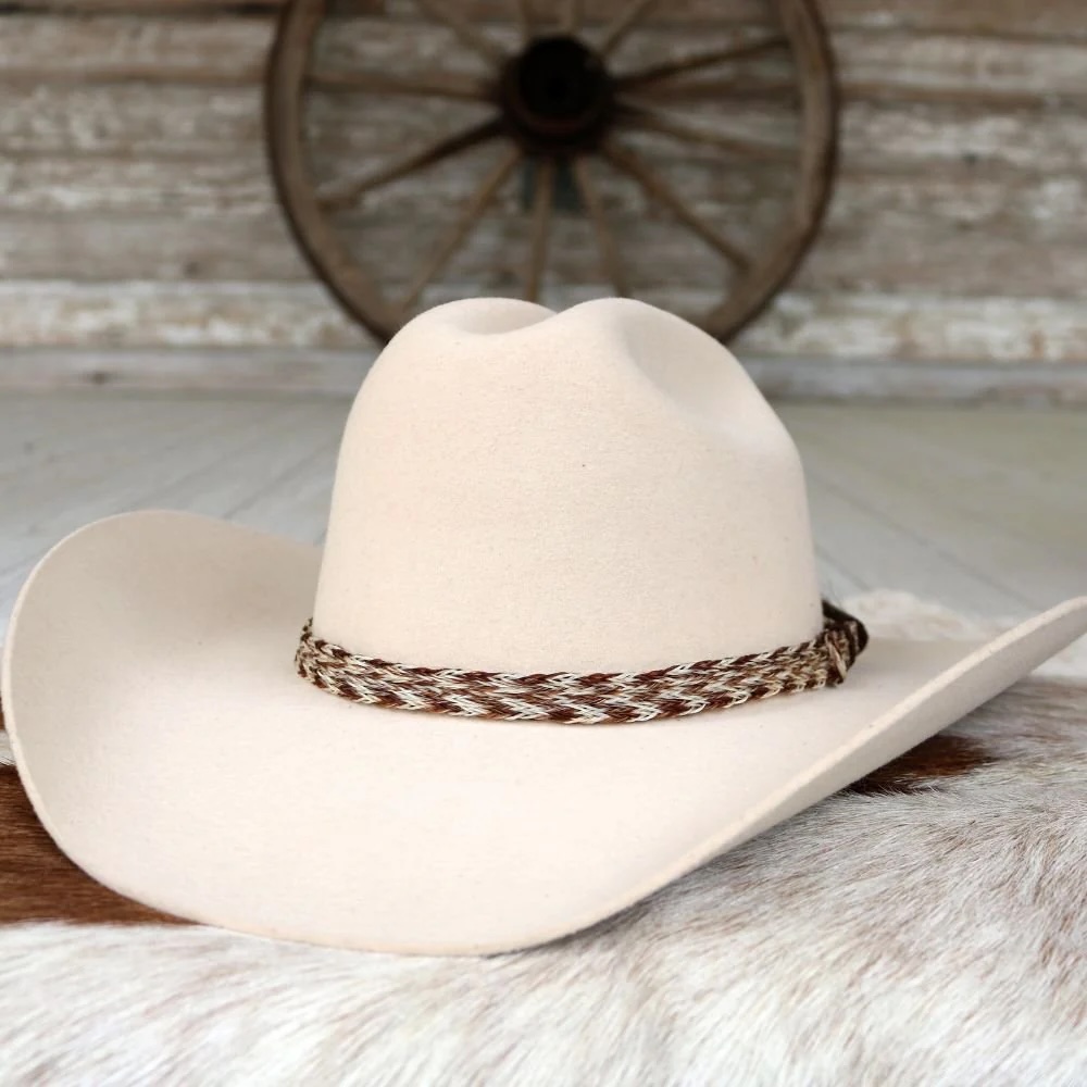 Willow - Horsehair Braided 6-Strand Hat Band – Chestnut | Handwoven in Ecuador
