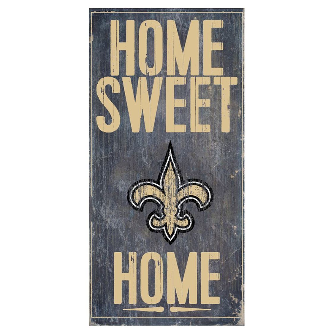 New Orleans Saints Wood Home Sweet Home Sign 6x12"