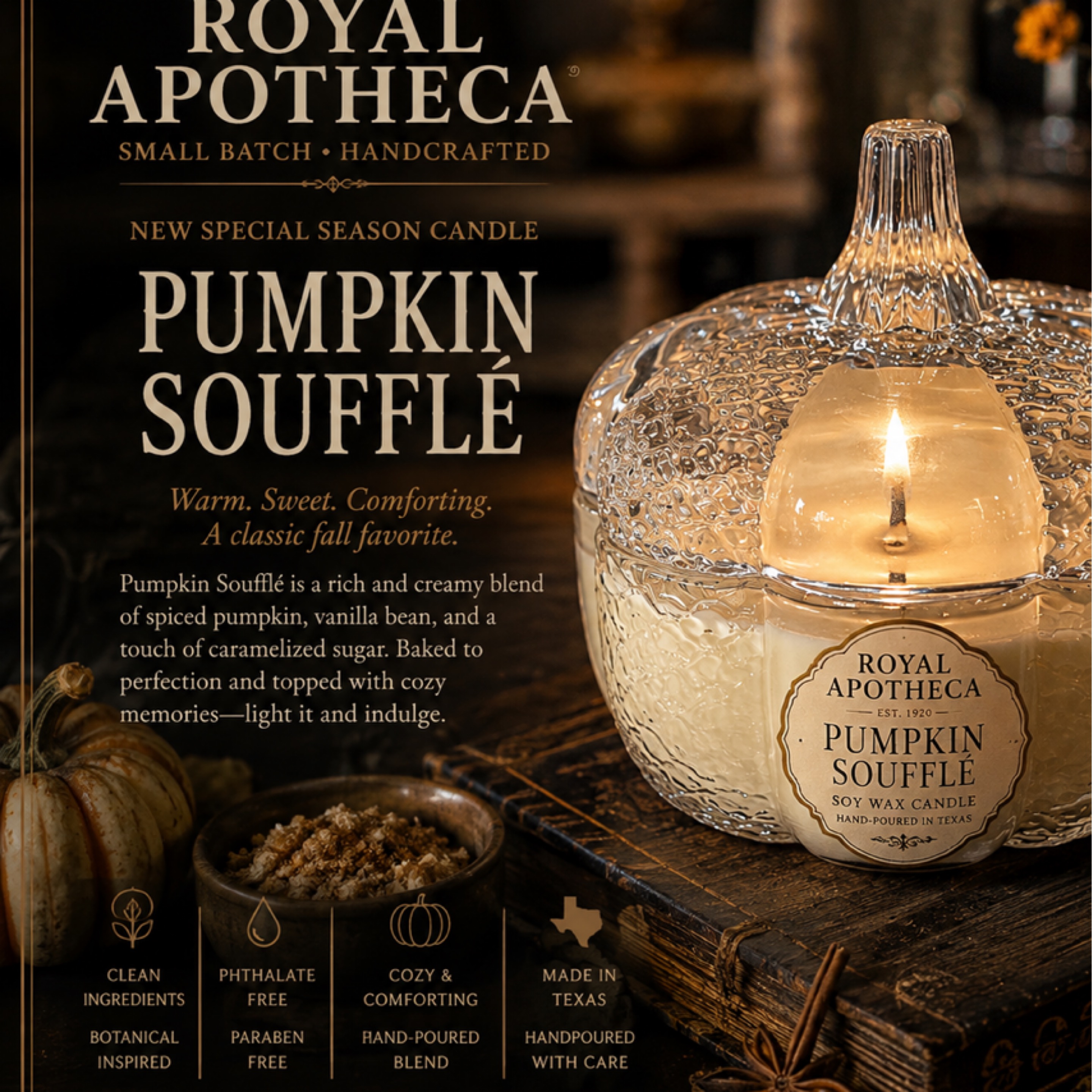 Pumpkin Soufflé  - Candle