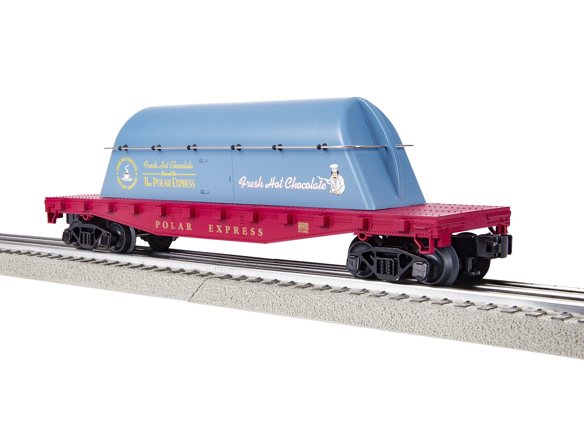 The Polar Express Flatcar With Hot Chocolate O Scale Container 2328290