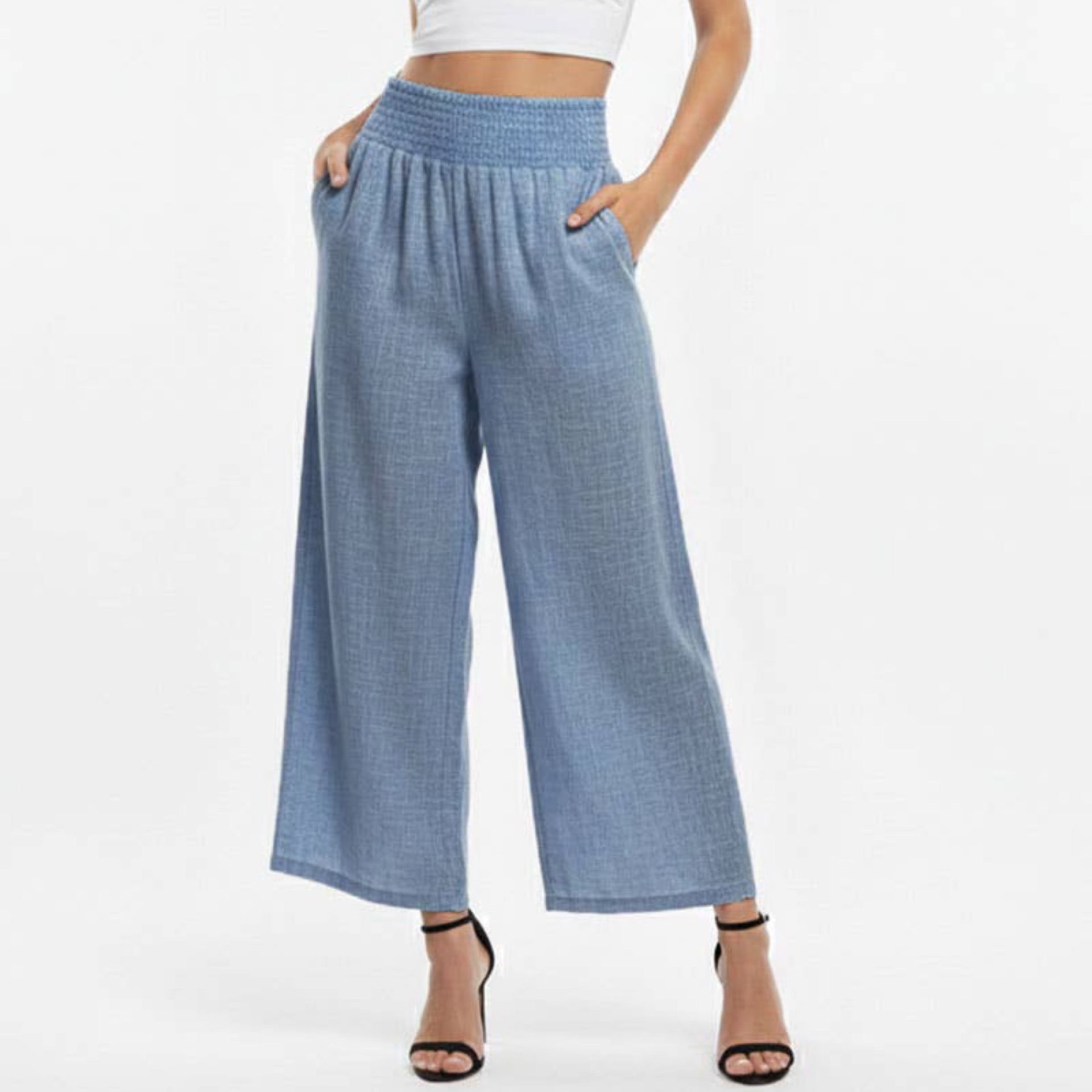 Lightweight High Waisted Wide Leg Lounge Pants