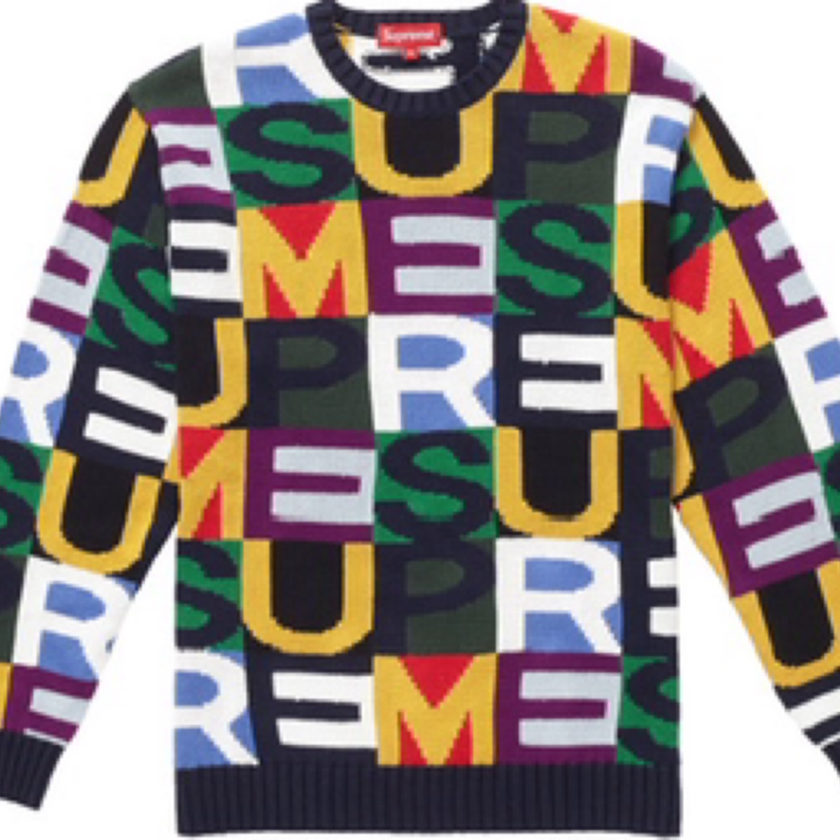 Supreme Big Letters Sweater 'Multi' ( USED )