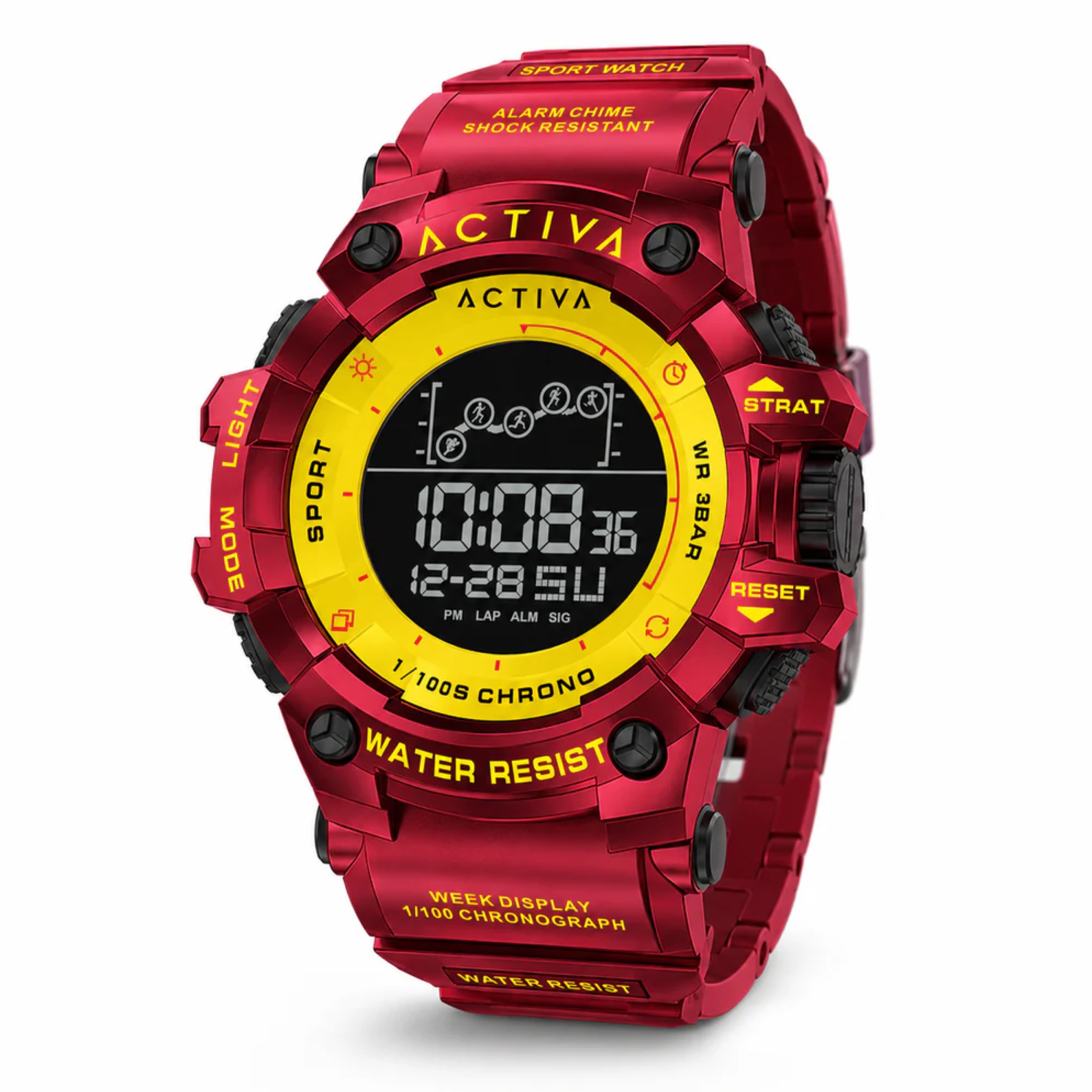 Invicta / Activa Summit Digital Watch - 50mm (Red / Gold)