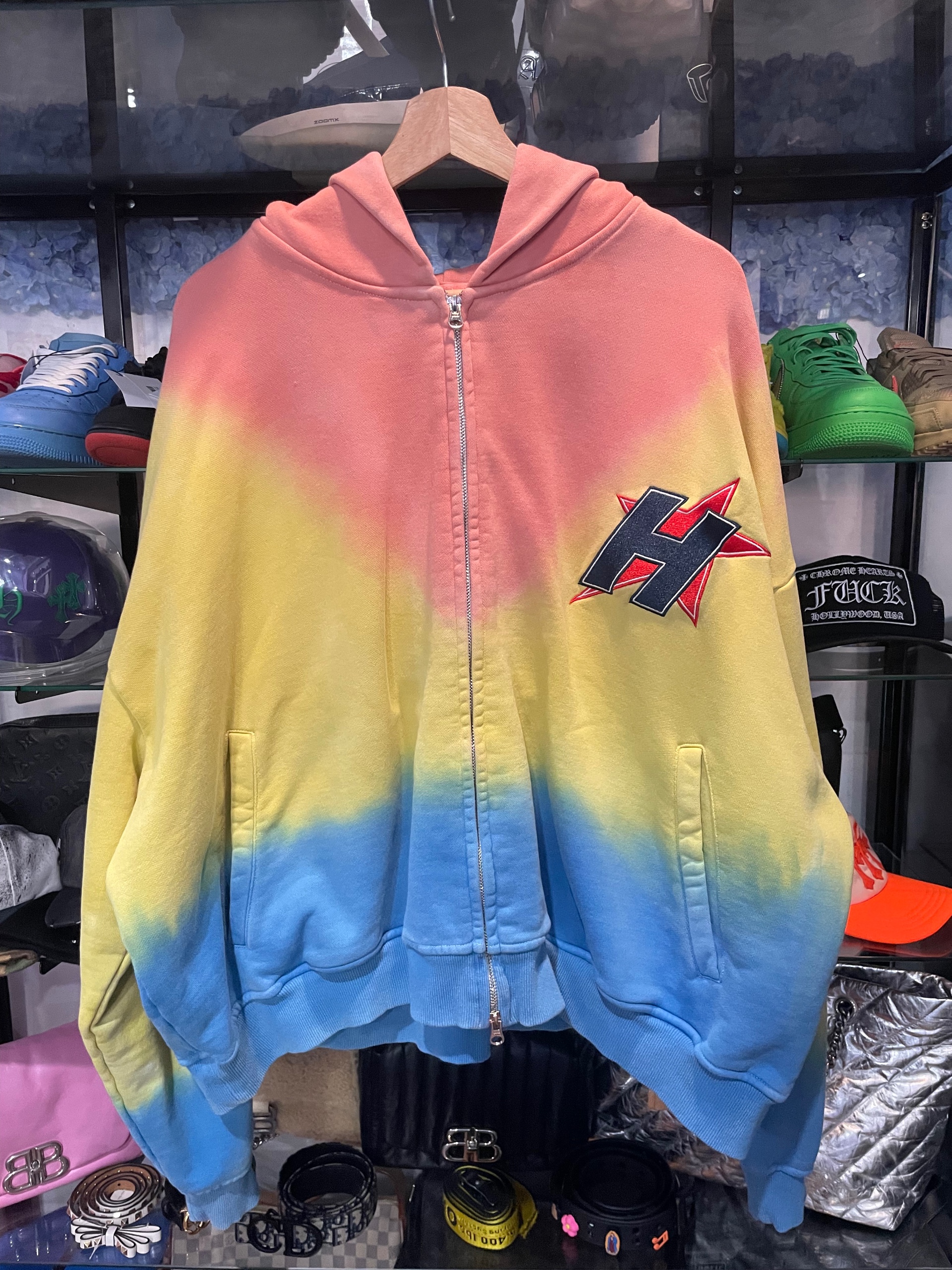 HMDD Happy Memories Don't Die What The H Star Zip Hoodie LARGE