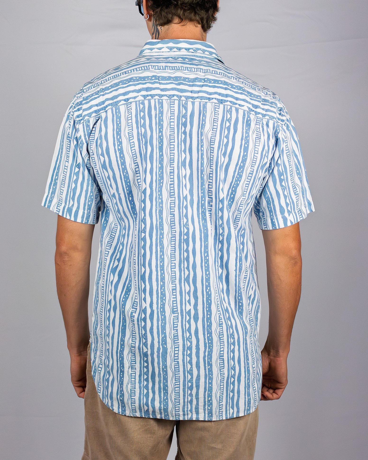 Blue Aztec Button-Down