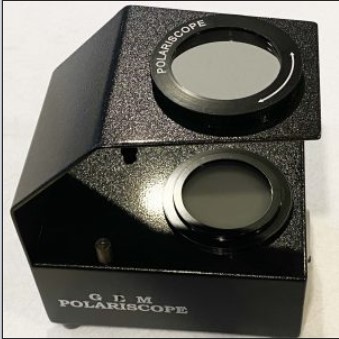 Polariscope PT black desktop type with 2 light sources