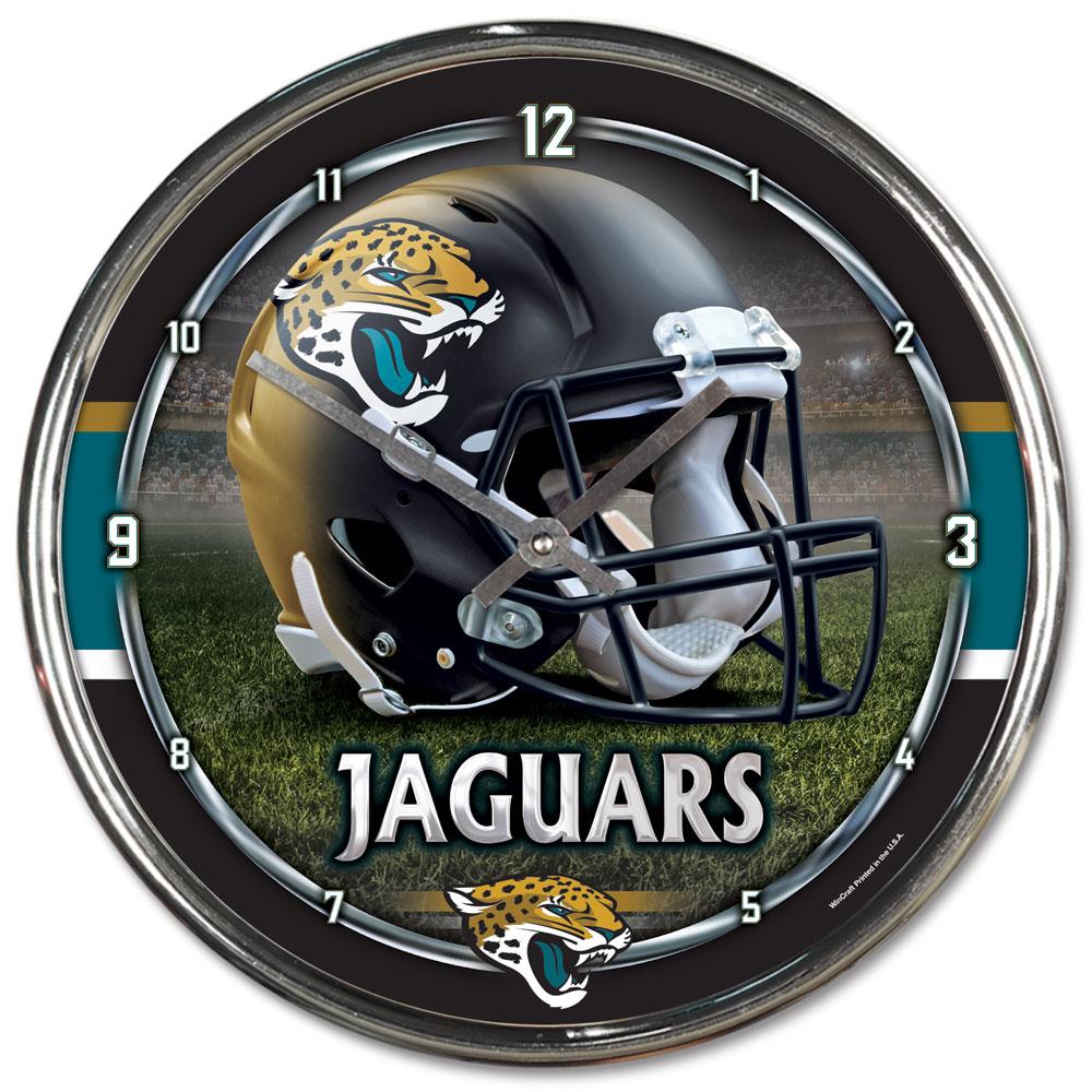 Jacksonville Jaguars Round Chrome Wall Clock