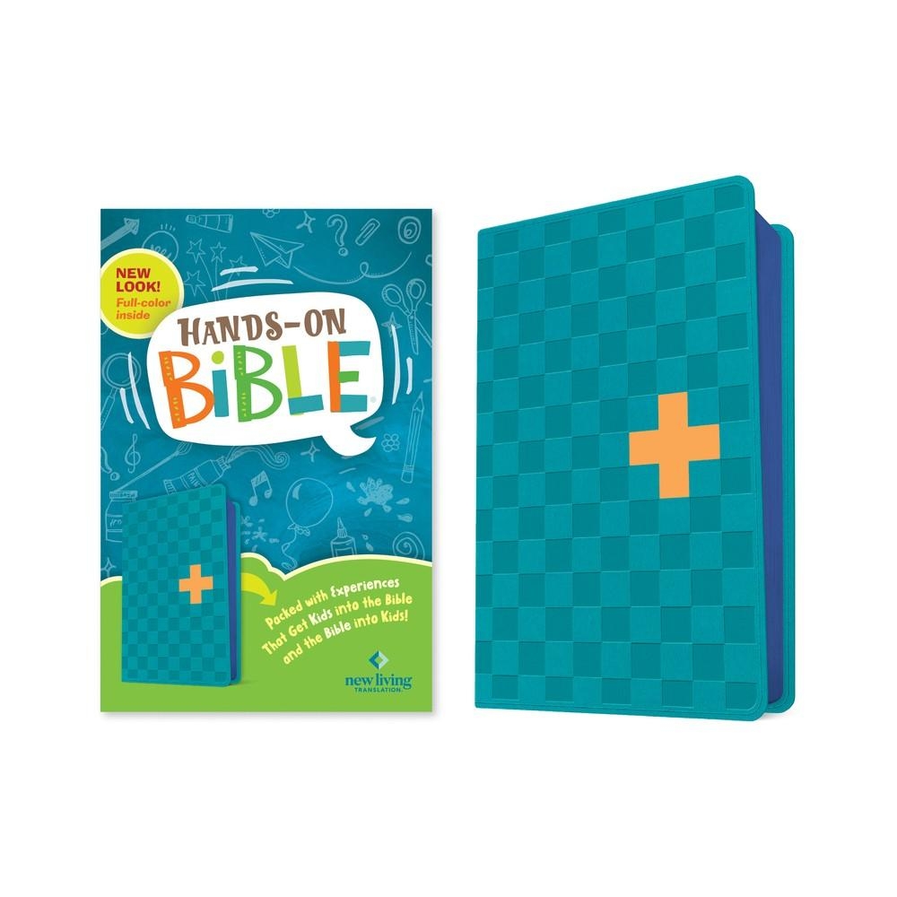 NLT Hands-On Bible, Third Edition (LeatherLike, Blue Check Cross) - (Leather Bound)