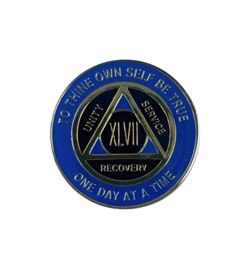 Blue and Black Triangle Triplate
