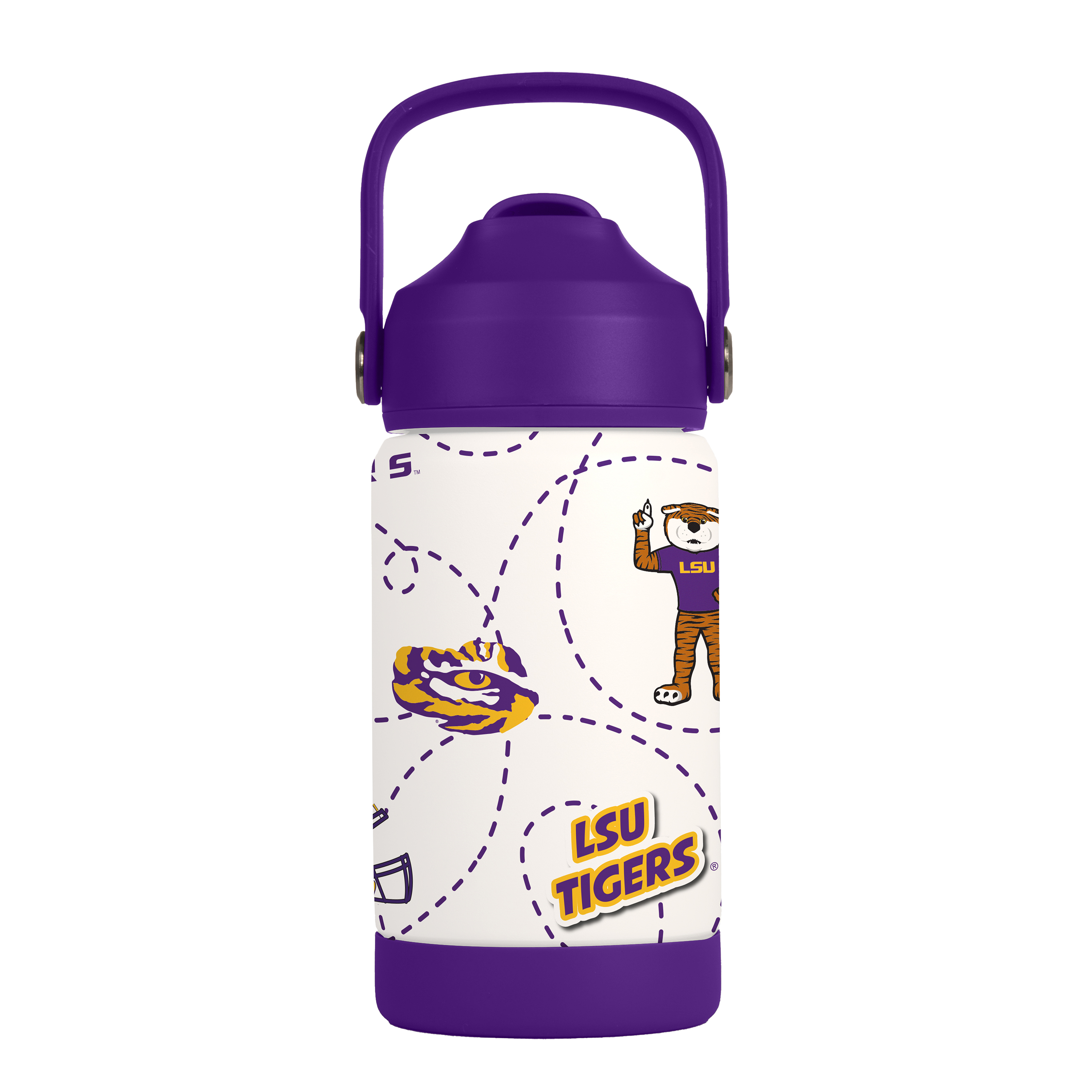 LSU Tigers Kids Stainless Steel Mascot Bottle 12oz