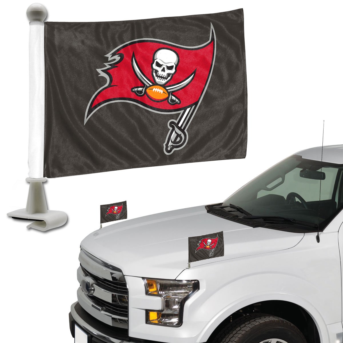 Tampa Bay Buccaneers Ambassador Car Flags Set