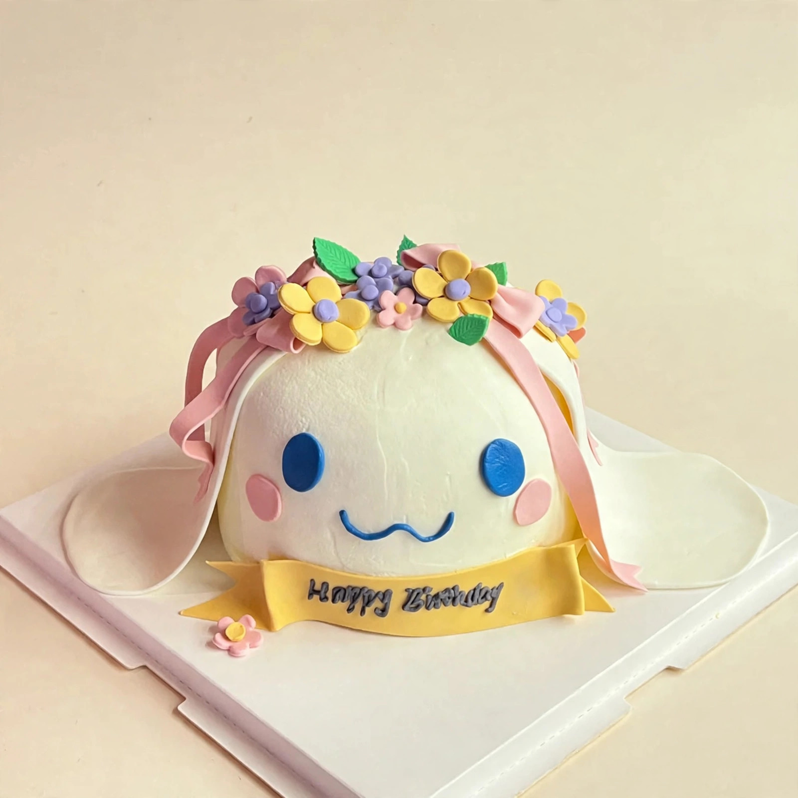 Cinnamoroll Flower Crown Cake — HoneyMe Bakery, Bellevue