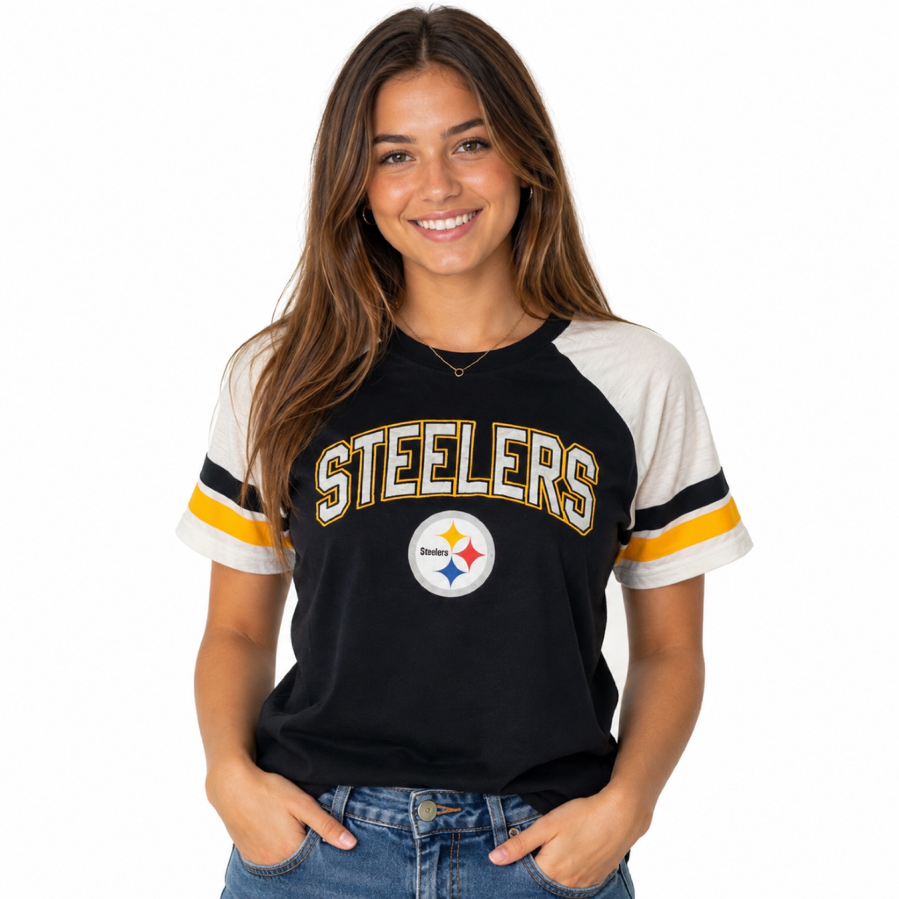 Pittsburgh Steelers Ladies G34HER Embroidered Last Chance Shirt