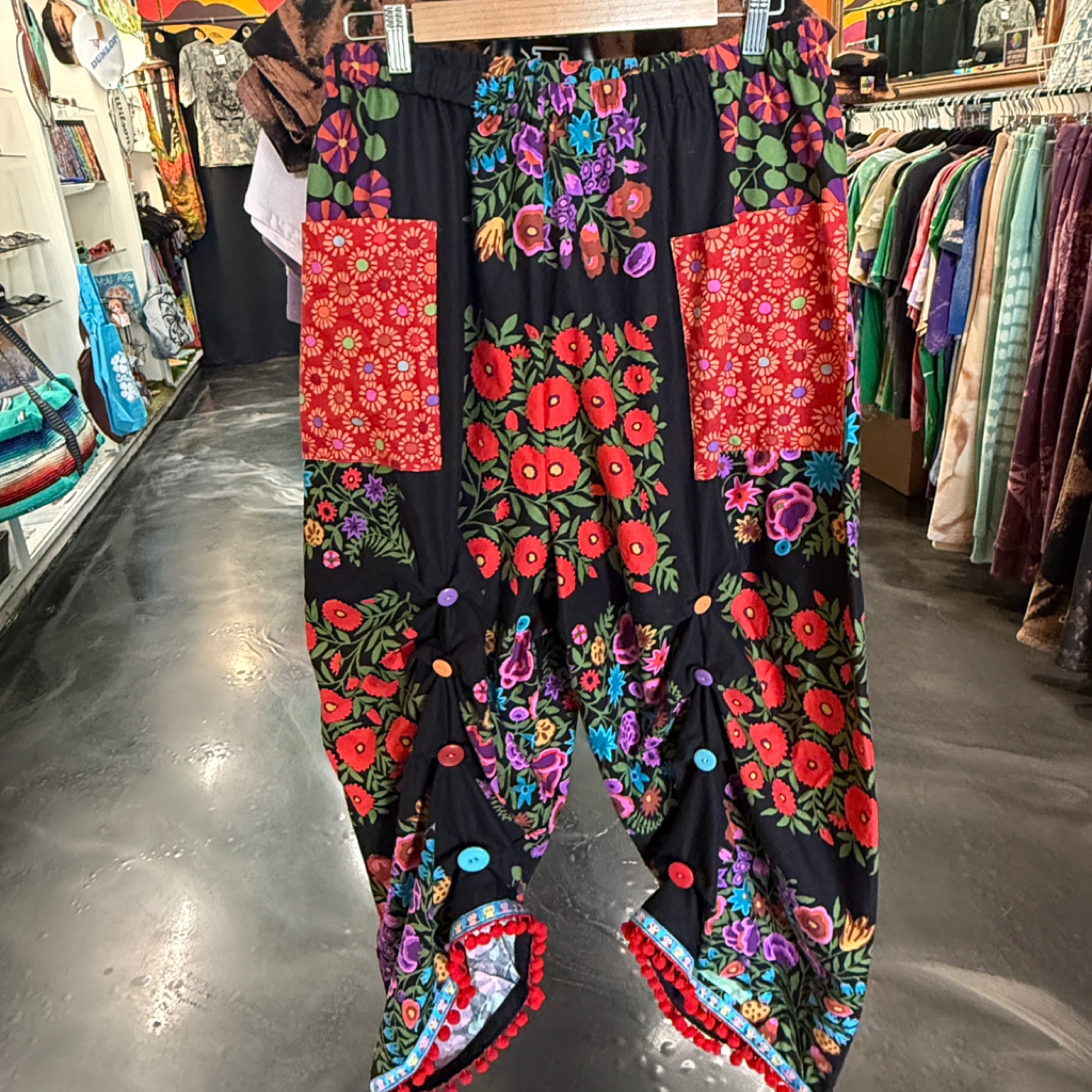 Multicolor + Buttons Balloon Pants by AuDeeHautee