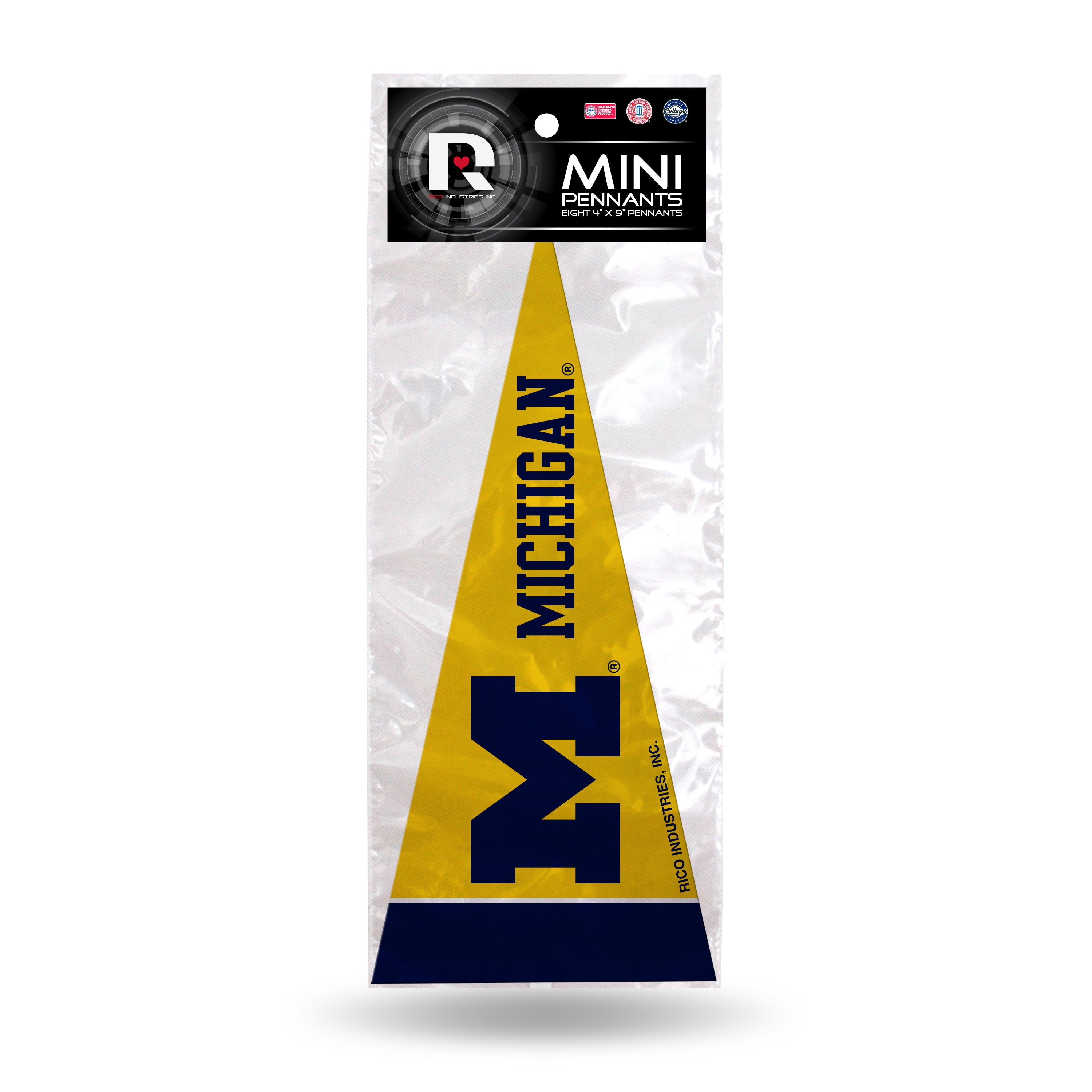 Michigan Wolverines 8 Piece Mini Pennants Set