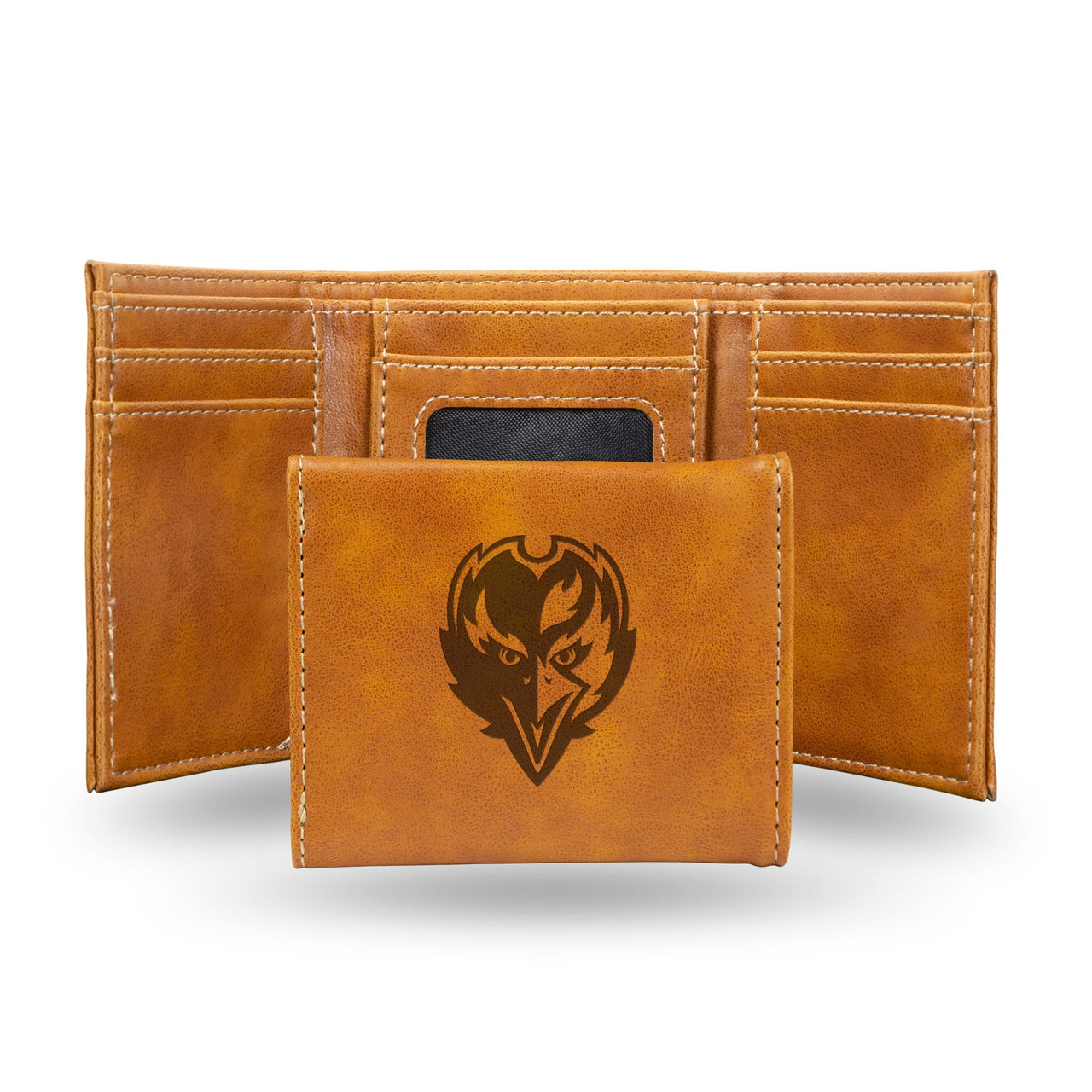 Baltimore Ravens Laser Engraved Trifold Leather Wallet
