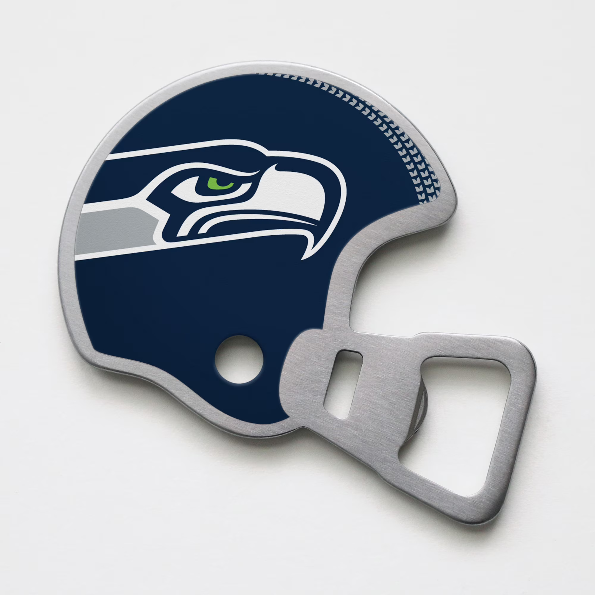 Seattle Seahawks Magnetic Stainless Steel Helmet Bottle Opener
