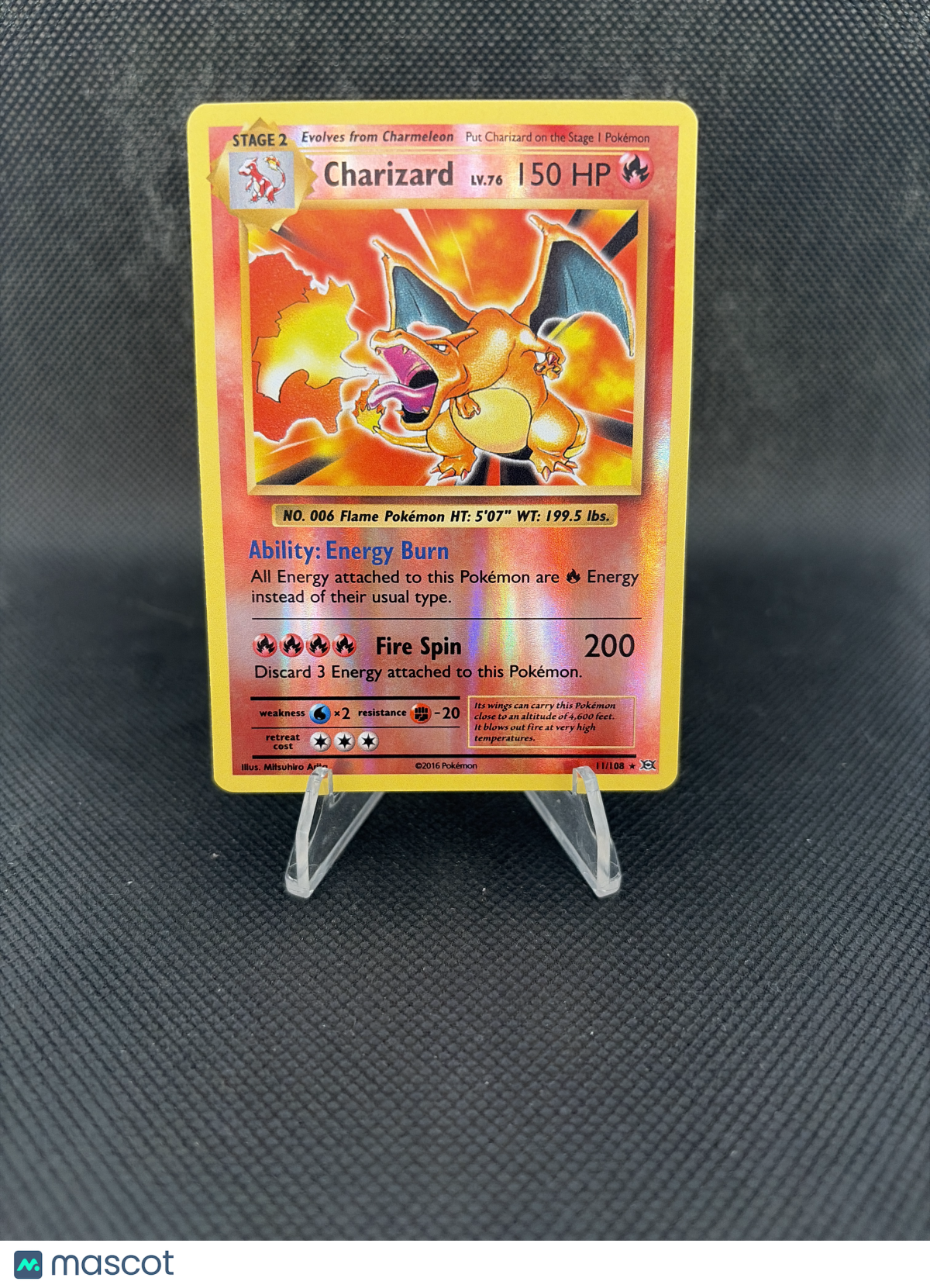 2016 XY Evolutions Charizard Reverse Holo 11/108