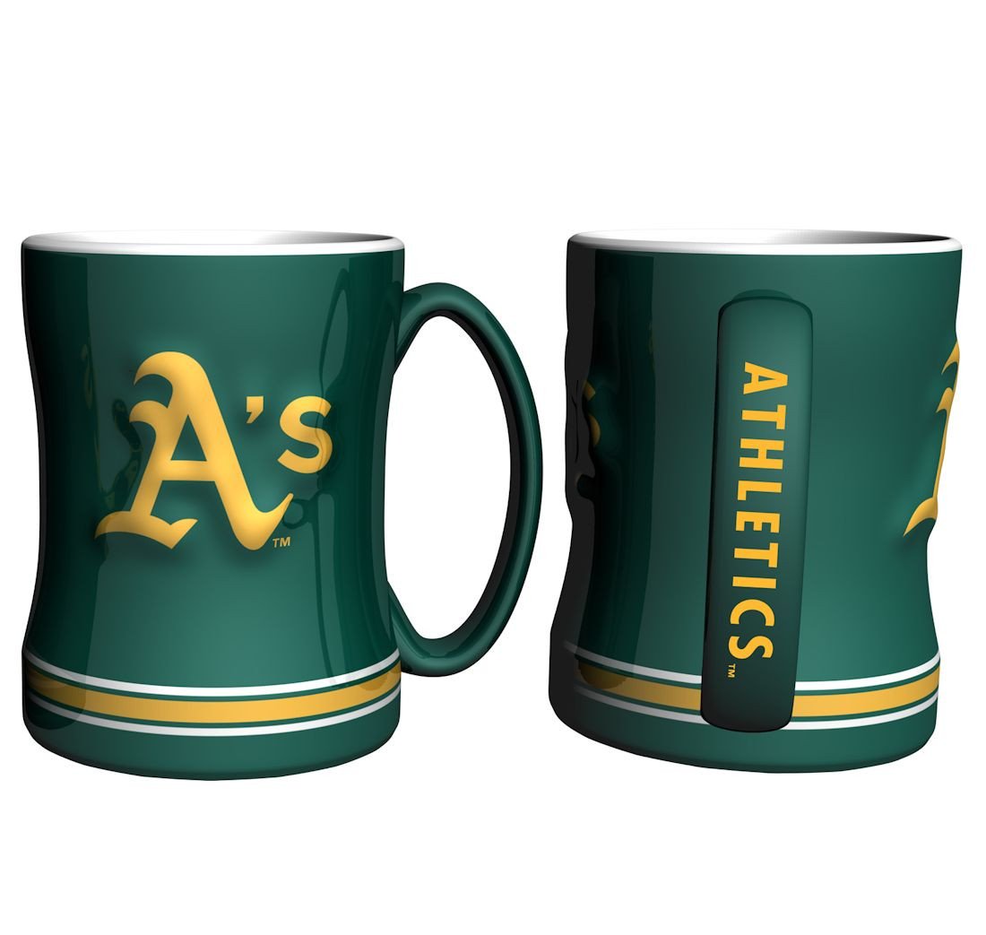 Oakland Athletics Sculpted Coffee Mug 14oz