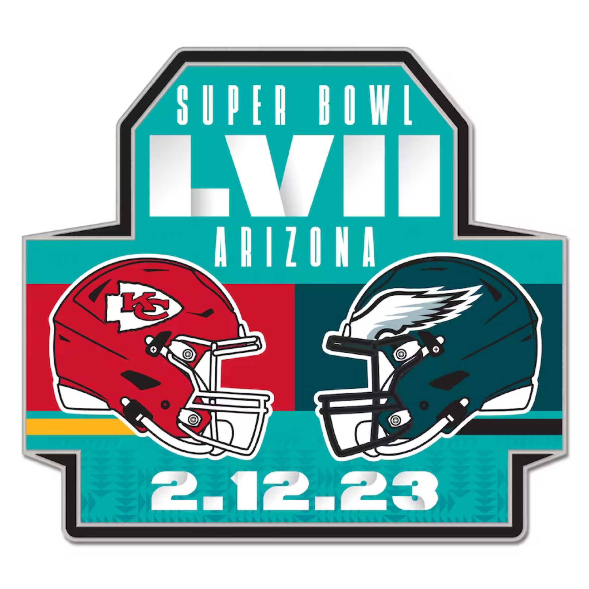 Kansas City Chiefs Vs Philadelphia Eagles Super Bowl LVII Trading Pin