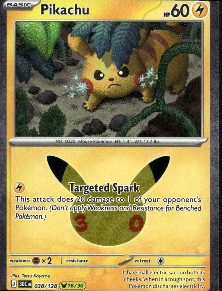 Pikachu - 30TH 38/128