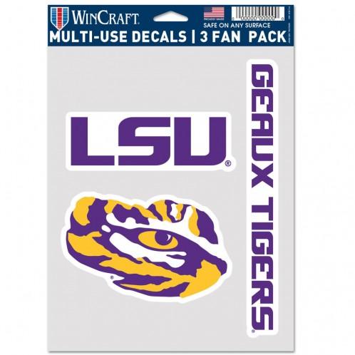 LSU Tigers Multi Use 3 Pack Fan Decals