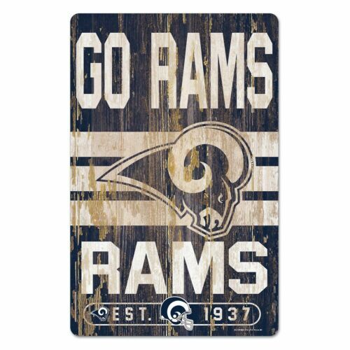 Los Angeles Rams Wood Slogan Sign 11x17"