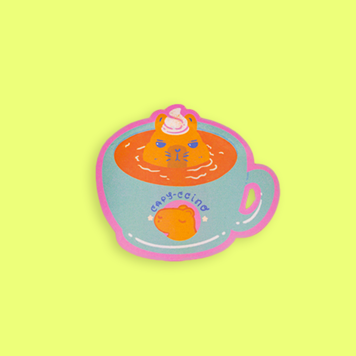 Capyccino Sticker