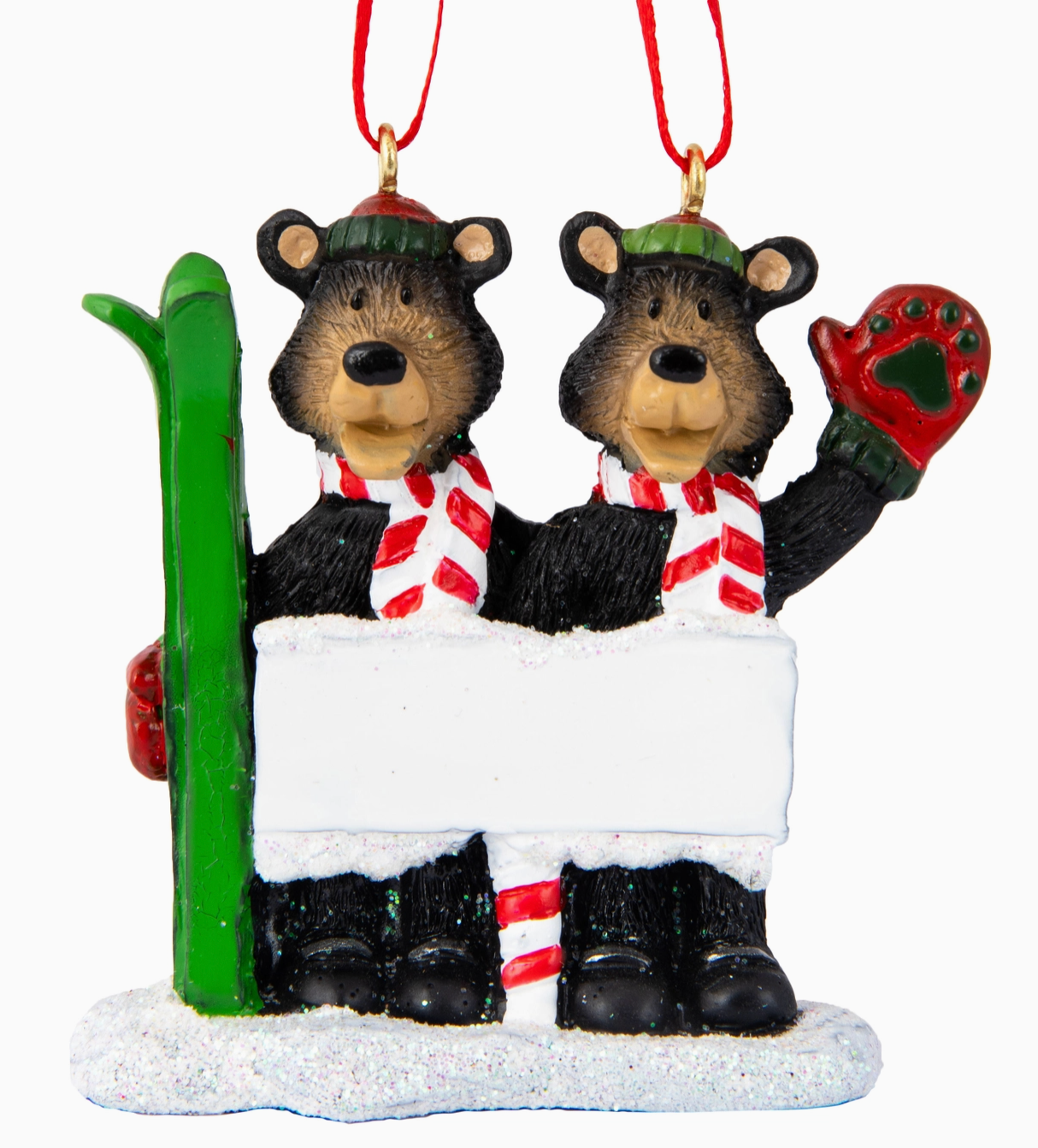 Ski Bears Couple Ornament