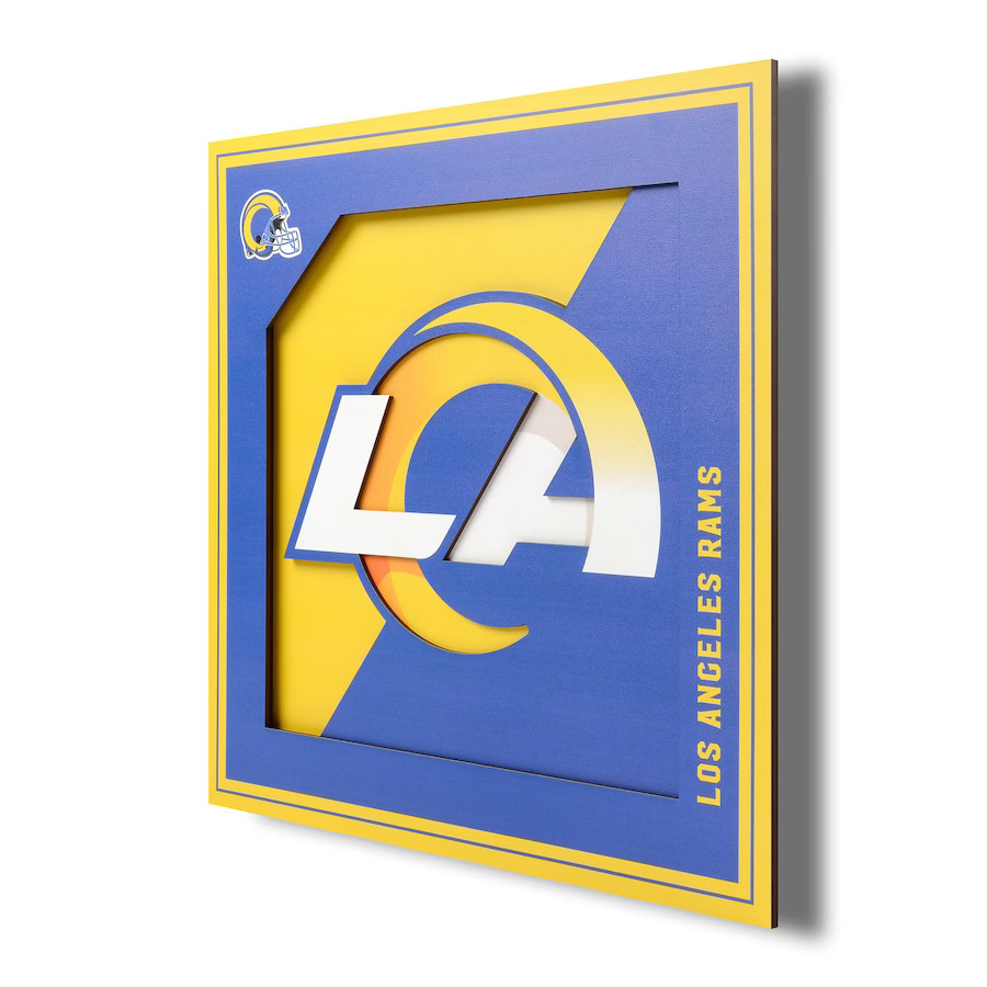 Los Angeles Rams 3D Wall Art 12x12"
