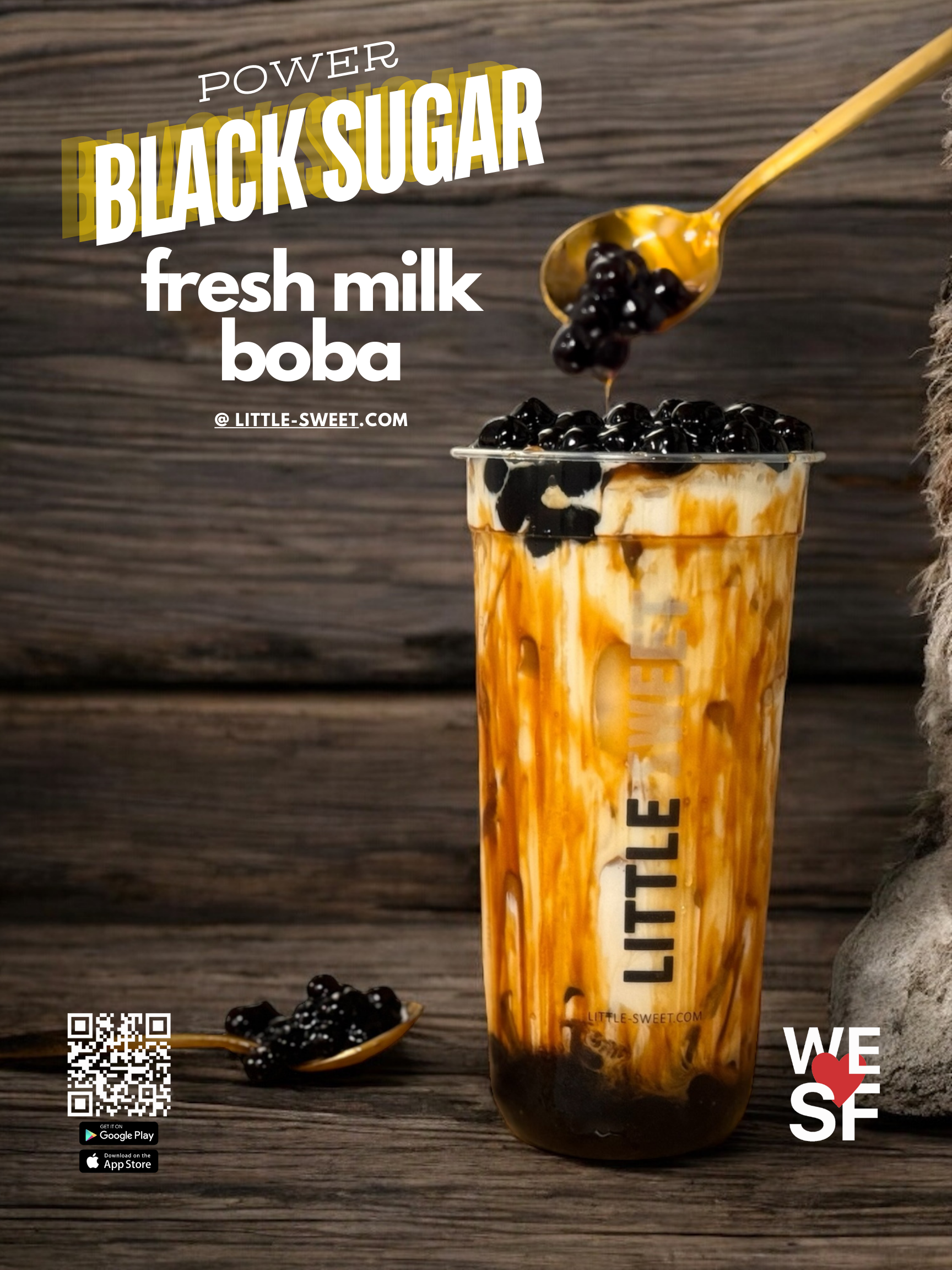 Black Sugar Fresh Milk w/boba