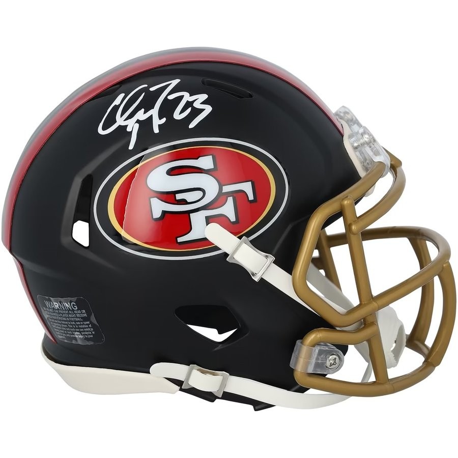 San Francisco 49ers Christian McCaffrey Autographed Riddell Rivalry Speed Mini Helmet - Fanatics Authenticated