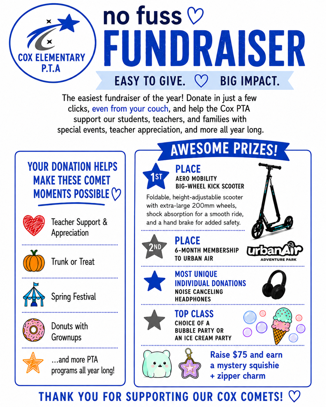No Fuss Fundraiser Donation